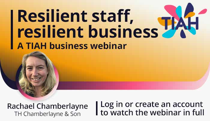 Rachael Chamberlayne hosted our Resilient staff, resilient business webinar.