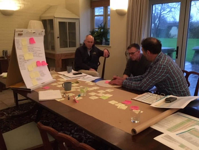 Neil Fedden working through a process map for a client. Picture: Fedden USP.