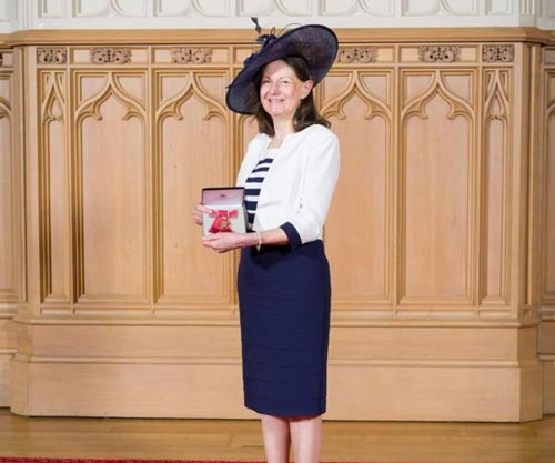 Chief Executive Janet Swadling received her OBE from the from Princess Royal.