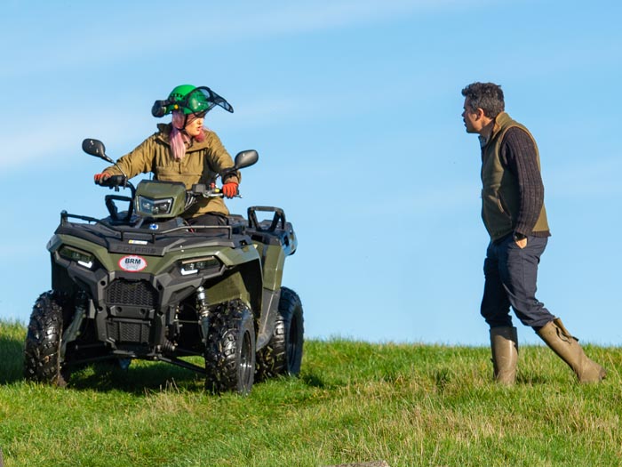 ATV safety on-farm. Abigail Jones and Edward Todd at Vicky Anderson Training, Northallerton. Picture: John Eveson.